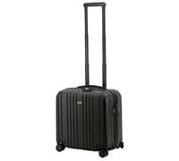 JSA 2 in 1 Reisetrolley, Rollkoffer aus ABS Kunststoff, Reisekoffer mit doppelten 360° Leichtlaufrollen Bagage Cabine 41 Centimeters 30 Noir (Schwarz Matt)