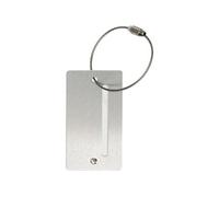 JSA porte étiquette de bagage, en aluminium, avec champ NOIR G
