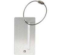 JSA porte étiquette de bagage, en aluminium, avec champ NOIR G