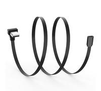 JSADZKJ 65W 90° Câble flexible USB vers USB-C 1,6ft,câble plat USB-A mâle vers Type-C femelle,câble de recharge rapide 5V 3A et de synchronisation des données pour téléphone 15/16,Carplay (Angle haut)