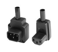 JSADZKJ Adaptateur Secteur à Angle Droit IEC320 C13/C14,connecteur d'alimentation à 3 Broches C13/C14 à 90 degré,fiche Serveur IEC320 Amovible 10A/250V pour Ordinateur hôte,imprimante-Lot de 2