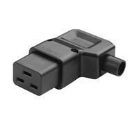 JSADZKJ Adaptateur Secteur CA à Angle Droit IEC320 C19,fiche C19 Amovible 16A/250V pour Bricolage,Adaptateur d'extension de fiche PDU C19 à 90 degrés,pour Moniteur,Serveur,onduleur,PDU (C19)