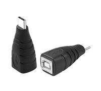 JSADZKJ Adaptateur USB B vers USB C Convertisseur USB-C mâle vers imprimante Femelle Synchronisation des données Type C vers USB B 2.0 pour imprimantes Scanner télécopieur 2Pcs (mâle à Femelle)