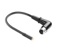 JSADZKJ Angle droit XLR femelle à 3,5 mm câble d'adaptateur femelle 90 degrés X L R à 1/8 TS câble de microphone(mono seulement) pour microphone,amplificateur-11,8pouces/30cm (XLR femelle)