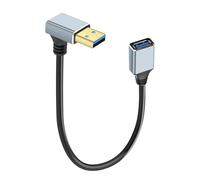 JSADZKJ Câble Court USB 3.0 à 90 degrés,câble d'extension USB A mâle à Femelle à Angle Droit,câble Adaptateur USB de Transfert de données 5Gbit/s pour Disque Dur,Appareil photo-30cm (Angle Haut)