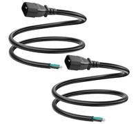 JSADZKJ Câble d'alimentation 16AWG IEC C14 Pigtail Cordon d'alimentation de Remplacement 10A 250V AC Cordon d'alimentation à 3 Broches pour PDU UPS Ordinateur Moniteur Scanner 3FT