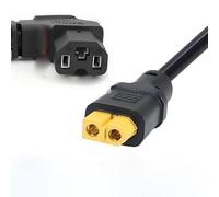 JSADZKJ Câble d'alimentation IEC C15 vers XT60, câble adaptateur C15-3 broches vers XT60 mâle - 10 m (XT60 femelle)