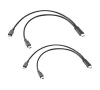 JSADZKJ Câble de Charge USB C Court Type C vers Micro et Mini C Câble de Charge 2 en 1 Multi USB C Cable with Mini USB, Micro USB Port Connectors for Cell Phone Cameras and More 1FT