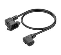 JSADZKJ Câble d'extension Informatique à 90 degrés IEC C13 à C14,Angle Droit c13 Femelle à Angle Droit c14 mâle avec câble de Montage en Panneau,pour serveurs,Moniteur-1,96pieds