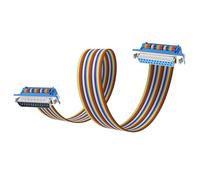 JSADZKJ Câble d'extension série DB25 RS232 Câble série mâle à femelle Connecteur D-SUB à 25 broches Câble série RS232 droit pour ordinateur, imprimante, MODEM 1,6 pieds/50 cm