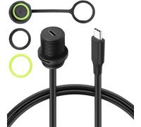 JSADZKJ Câble d'extension USB 3.1 de type C étanche IP68, type C mâle vers femelle pour l'extérieur, connecteur étanche, câble USB C 3.1 encastré pour le transfert de données