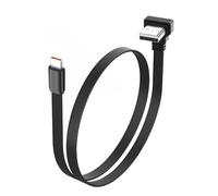 JSADZKJ Câble USB A vers USB C flexible à 90 degrés, câble plat USB 2.0 vers Type C à angle droit,câble plat court USB C à charge rapide PD 65 W pour Phone 15/16,S23/S22/S21,Carplay 1,6Ft (Angle haut)