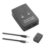 JSADZKJ Commutateur bidirectionnel USB 3.0 Partageur USB 3.0 avec commutateur 1 entrée 2 sorties/2 entrées 1 sortie Partageur bidirectionnel Type A 3.0 pour ordinateur portable,scanner,souri