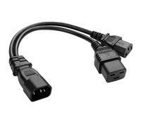 JSADZKJ IEC 320 C14 à C13 AC convertisseur Adaptateur 3 pôles C14 mâle à C13 Femelle PDU Alimentation UPS Adaptateur d'alimentation Prise/Prise pour Montage Mural LCD LED TV (2 PCS)