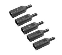 JSADZKJ IEC320 C14 Adaptateur d’Assemblage Prise refilable C14 mâle 3 terminaux Adaptateur Secteur 250V 10A IEC C14 Adaptateur en Ligne Prise Prise de Courant (5PCS)