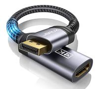 JSAUX Adaptateur 4K DisplayPort vers HDMI,Durable Adaptateur DP mâle vers HDMI Femelle pour TV, Thinkpad, HDTV, Moniteur, Projecteurs, Ordinateurs Portables, HP Elitebook et Autre-Gris