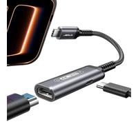 JSAUX Adaptateur de Chargeur USB C vers HDMI avec PD, 2 en 1 Type C vers HDMI 4K @ 30 Hz/100 W, Compatible avec iPhone 16 Pro/16 Pro Max/16/16 Plus/15 Pro Max, Samsung S24/S23, MacBook, Dell, Steam