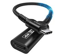 JSAUX Adaptateur USB C HDMI 4K, USB Type C Thunderbolt3 vers HDMI Compatible avec MacBook Pro/Air, Dell XPS 15/13,Samsung Galaxy Note 20/S20/S10/S9, Huawei P40/P30/P20, Surface Pro 7-Noir
