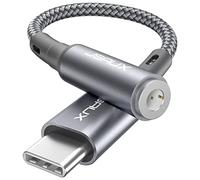 JSAUX Adaptateur USB C Vers Jack 3,5 mm, Prise Jack Type C, Adaptateur Audio Auxiliaire pour iPhone 16 Pro/16 Plus/15, Samsung S24/S23/S22/S21, iPad Pro, Pixel 6/4XL, Gris