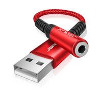 JSAUX Adaptateur USB vers Jack 3,5mm Carte Son Externe USB | pour Casque Audio Micro TRRS Enceinte Haut Parleur Plug et Play Compatible avec PS5 PS4 Raspberry Pi Windows Mac OS