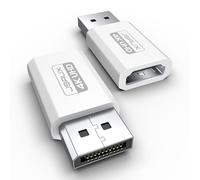 JSAUX Adaptateurs DisplayPort vers HDMI 4K Paquet de 2, résolution 4K@30 Hz HDTV convertisseur Durable DP mâle vers HDMI Femelle pour TV, Thinkpad, HDTV, Moniteur, projecteurs, Ordinateurs Portables