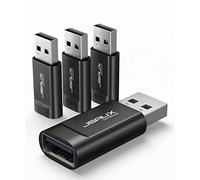 JSAUX Bloqueurs de Données USB [Lot de 4] Preservatif USB pour Le Chargement Uniquement, Protège Contre Les Pirates Informatiques et Les Virus, Protéger la Vie Privée et la Sécurité des Données-Noir