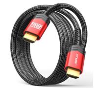 JSAUX Câble 10K HDMI 8 K 1 m, câble HDMI 2.1 haute vitesse Ethernet 48 Gbps 8 K @ 60 Hz, 4 K @ 120 Hz, UHD HDR 10 +, compatible avec PS4 Pro, PS5, 8 K, TV, lecteur Blu-ray, projecteur