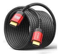 JSAUX - Câble HDMI 30 mètres, long câble à fibre optique HDMI 2.1, 8K, haut débit, 48 Gbit/s 8K @ 60 Hz, 4K @ 120 Hz, UHD HDR 10+, eARC, Dolby Vision, 3D, VRR, compatible avec PS4, PS5, 8K