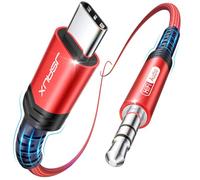 JSAUX Câble USB C vers 3,5mm Jack, Type C vers 3.5mm Mâle Adaptateur Jack Stéréo Voiture auxiliaire Compatible avec iPhone 17 Air/16/15 Pro Max, Galaxy S25 S24 S23 S22 Ultra, iPad Pro, Huawei P40