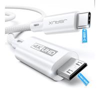 JSAUX Câble USB C vers mini HDMI 3 m (pas HDMI), câble de moniteur portable, câble 4K haute vitesse (4K @ 30Hz/2K @ 60Hz/1080P), compatible avec moniteur portable, Steam Deck, ordinateur portable