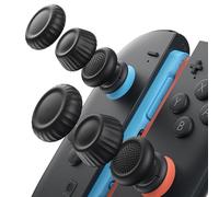 JSAUX Capuchons de Joystick pour Nintendo Switch 2, Grips de Pouces, Conception Ergonomique, Meilleure Prise en Main en Jeu, Confortables et durables, Noir, Lot de 3 Paires 6 pièces