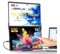 JSAUX FlipGo 16" Extension Double d’Écran Tactile pour Ordinateur Portable, 2.5K Triple Moniteur pour PC Portabl Double Écran pour Windows, Connexion Via Un Seul câble/Design Magnétique/Hub intégré