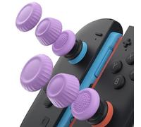 JSAUX grips de pouce pour Nintendo Switch 2, capuchons de joystick antidérapants améliorés, design ergonomique, prise de jeu améliorée, confortables et durables, violets, 3 paires 6 pièces