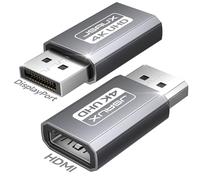 JSAUX Lot de 2 Adaptateurs DisplayPort vers HDMI 4K@30Hz, Convertisseur DP Mâle vers HDMI Femelle, 2K@60Hz, 1080P@120Hz, Unidirectionnel, pour PC Portable, TV, Moniteur, Projecteur
