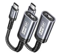 JSAUX Lot de 2 adaptateurs USB C vers HDMI, Adaptateur USB de Type C vers HDMI Femelle [Thunderbolt3] Compatible avec iPhone 16 Pro Max/15, MacBook Pro/Air, Surface, Galaxy S21 S20 Ultra, Dell XPS