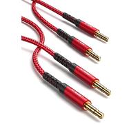 JSAUX Lot de 2 câbles audio auxiliaire 3,5 mm - 1,8 m - Câble jack en nylon pour casque, Samsung Galaxy S10 S9 S8, iPhone, Echo dot, systèmes stéréo de maison/voiture, smartphones, lecteurs MP3 et