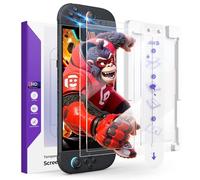 JSAUX Lot de 2 protections d'écran en verre trempé pour Switch 2, cadre de guidage pour une installation sans effort, dureté 9H+, anti-traces de doigts, résistant aux chocs Switch2 Accessoires