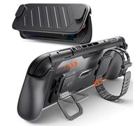 JSAUX ModCase pour Nintendo Switch 2, coque de protection 360° antichoc avec coque avant amovible, support métallique, sangle silicone, grip ergonomique antidérapant et rangement 8 cartes, Kit de base