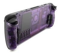 JSAUX Plaque arrière Transparente Compatible avec Steam Deck, Coque de Rechange Transparente Compatible avec Steam Deck, Boutons avec Trois hauteurs et Toucher différentes - PC0106 [Violet]