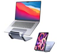 JSAUX Support pour ordinateur portable pour bureau, support d'ordinateur 2 en 1 en aluminium et support de tablette, support ergonomique pour ordinateur portable compatible avec MacBook Air Pro, iPad