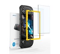 JSAUX Verre Trempé Anti-Reflets Compatible avec Steam Deck LCD & OLED [Lot de 2], Couverture Intégrale Vitre Protection D'écran, Facile à Installer avec Le Cadre de Guidage (Version Améliorée)