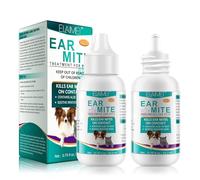 JSBNQRMZ 2pcs Soins des Oreilles pour Chiens,Traitement des Acariens pour Chiens,Soulage Les Infections à Levures,AttéNue Les Souffrances Dues Aux Acariens,Au CéRumen Et à La Saleté pour Les Chiots