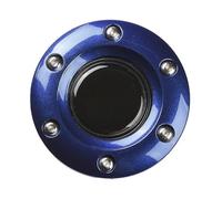 Jscarlife Bouton de klaxon de volant de voiture, bouton poussoir universel modifié pour la plupart des voitures (bleu)
