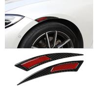 JSCARLIFE Lot de 2 bandes de pare-chocs de 24 cm en PVC contre les rayures et les collisions - Ajustement universel pour toutes les voitures (rouge)