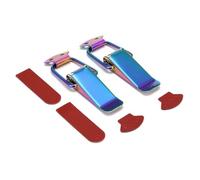 JSCARLIFE Lot de 2 clips de sécurité à dégagement rapide pour pare-chocs de voiture - Kit de clips de sécurité en acier billette - Attaches à dégagement rapide pour coffre de voiture universel (coloré