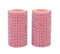 JSCARLIFE Lot de 2 supports de rouge à lèvres bling-bling pour voiture - Pour baume à lèvres - Pour intérieur de voiture - Pour homme et femme - Pour la plupart des véhicules (rose)