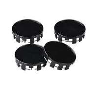 JSCARLIFE Lot de 4 cache-moyeux de roue de 54 mm de diamètre à 10 clips pour voiture (Noir)