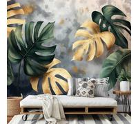 JSCWDET Papier Peint Panoramique 3D Soie Feuilles Tropicales,Feuilles De Monstera Murales Panoramique Pour Salon, Adulte Chambre D'Enfants, Restaurant Décoration Murale 400×280 Cm (W×H)