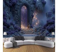 JSCWDET Papier Peint Panoramique Nature 300×210 CM - Revêtement Mural Décoration Salon - Bleu -Arche Cosmique - Tableaux Muraux Tapisserie Photo Trompe L'Oeil Pour Chambre