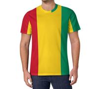 JSCWDET T-Shirt D'Été À Manches Courtes pour Homme, Motif Guinée, Imprimé en 3D, Décontracté, Manches Courtes, Unisexe,Guinée